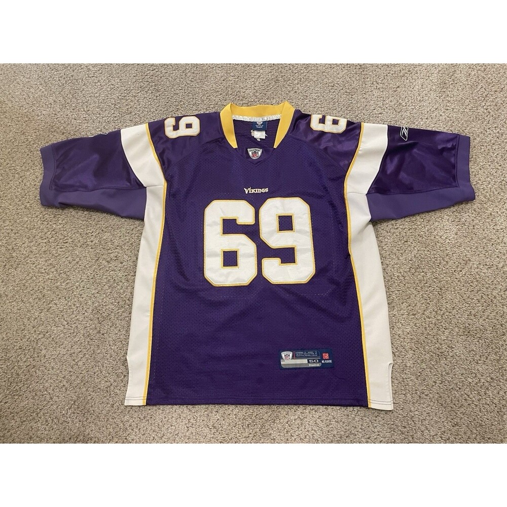 Jared Allen Minnesota Vikings #69 Stitched Reebok Purple Jersey Mens Size 50
